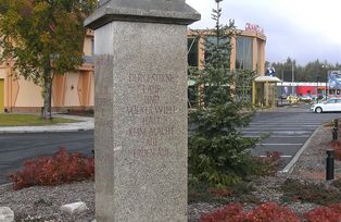 Gedenkstein an der Grenze 2013; Quelle: Geschichtsbausteine.