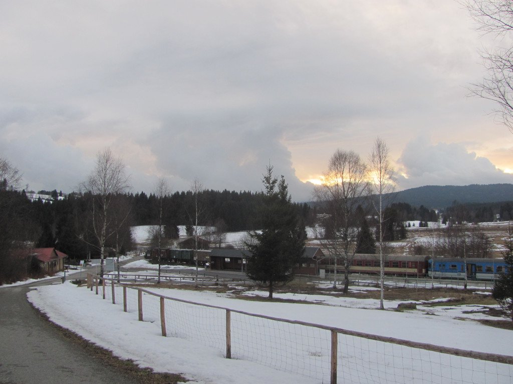 Haidm&uuml;hle - Nov&eacute; &Uacute;dol&iacute; 2014, ?esk&aacute; železni?n&iacute; zast&aacute;vka v sou?asnosti. Foto: ?esko-bavorsk&yacute; d?jepis.