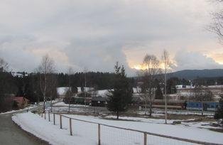 Haidmühle - Nové Údolí 2014, Blick auf den heutigen tschechischen Bahnhof. Quelle: Geschichtsbausteine.