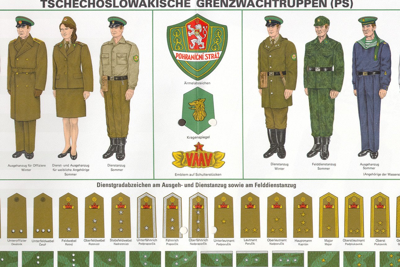 Uniformy československ&eacute; Pohraničn&iacute; str&aacute;že V&iacute;ce