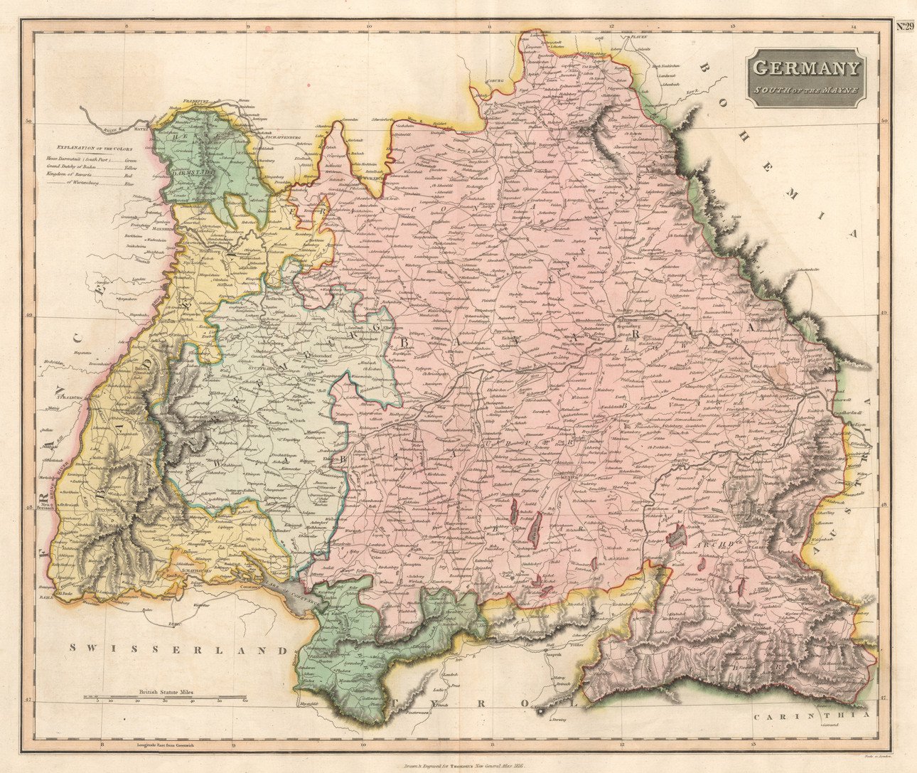 Germany South of the Mayne. S&uuml;ddeutschland, ca. 1810