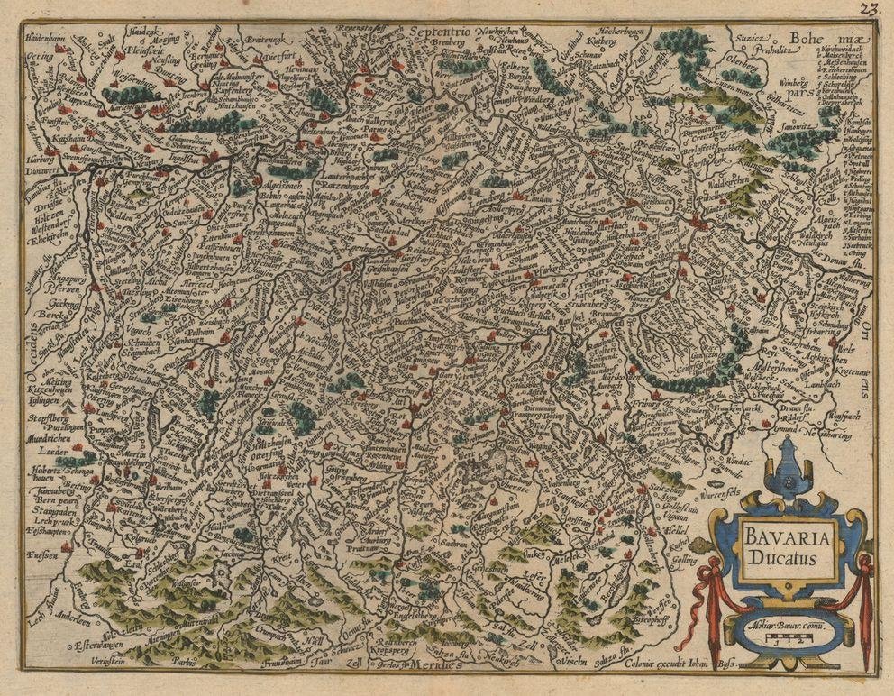 Horní a dolní Bavorsko, kolem roku 1600. Bavaria Ducatus